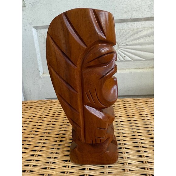 Vintage 60's Milo Wood Hawaii Carved Wood Tiki Sculpture 9" - Picture 2 of 9